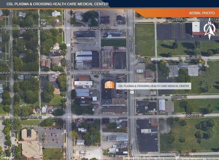 MOTIVATED SELLER - REDUCED - CSL Plasma & Crossing Healthcare Medical Center - Decatur, IL: 1025-1029 N Water St, Decatur, IL 62523
